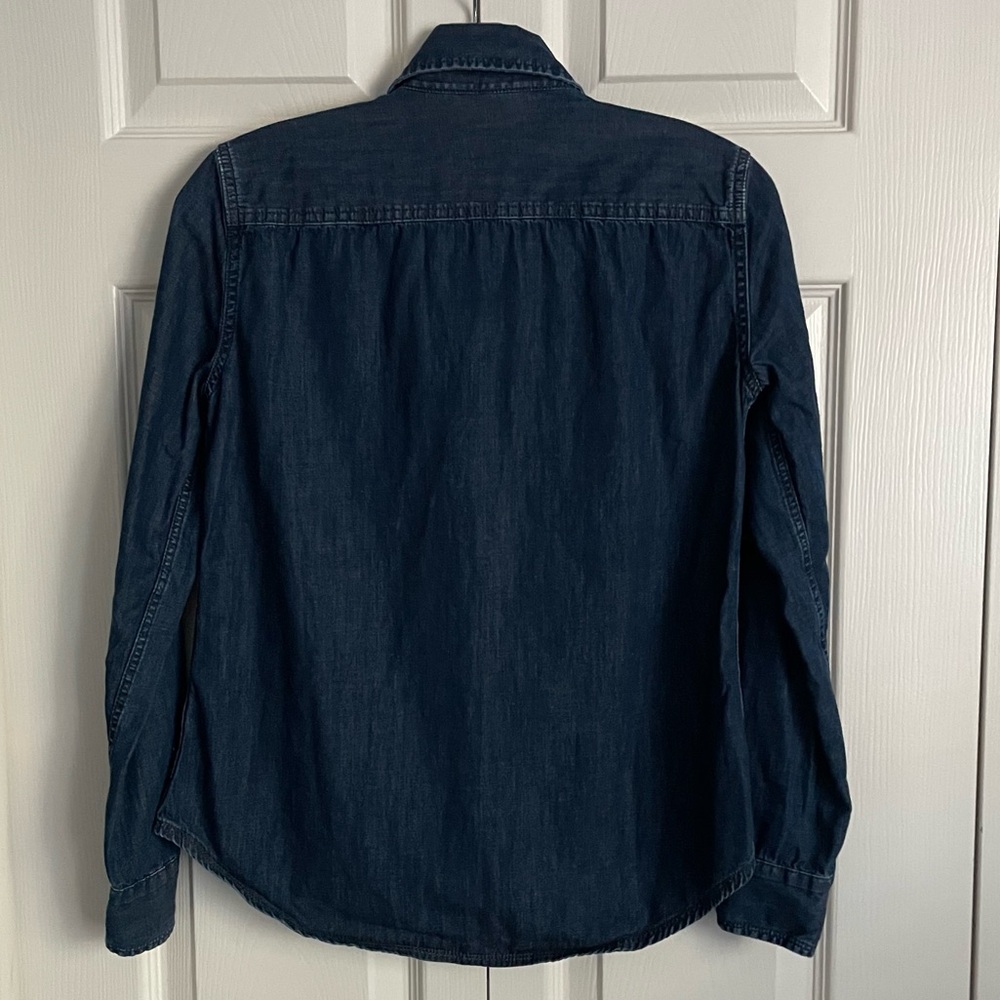 Banana Republic Dark Blue Denim Button-Up Shirt - Picture 3 of 7